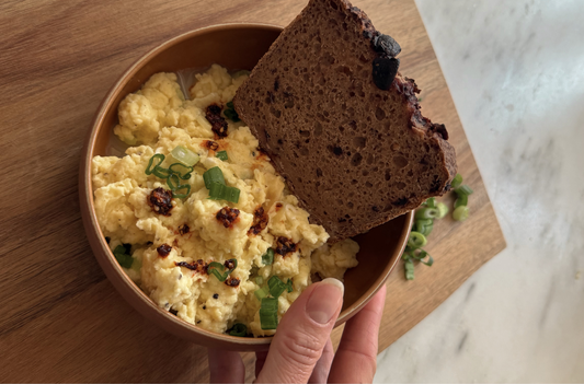 High-Protein Soft Scrambled Eggs w/ Cottage Cheese