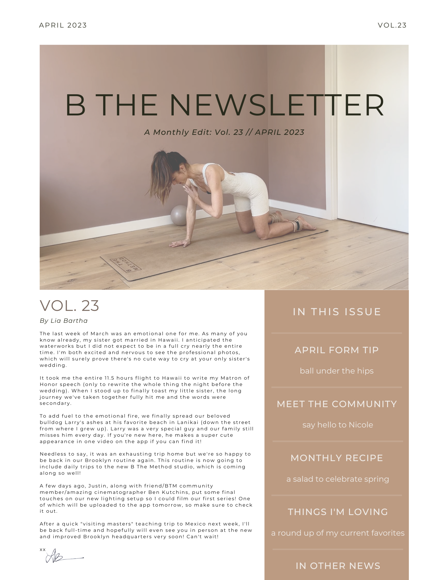 B The Newsletter – B The Method