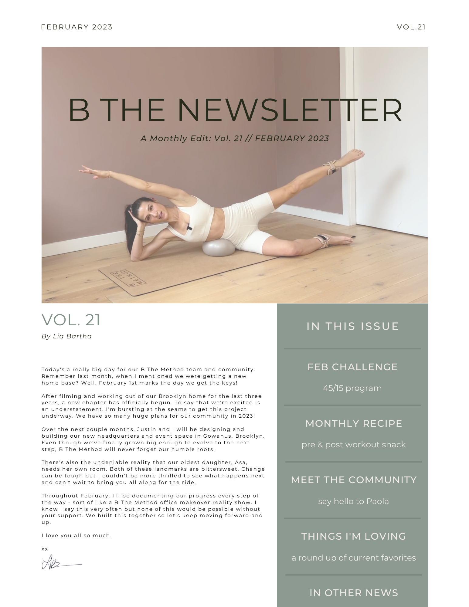 B The Newsletter – B The Method