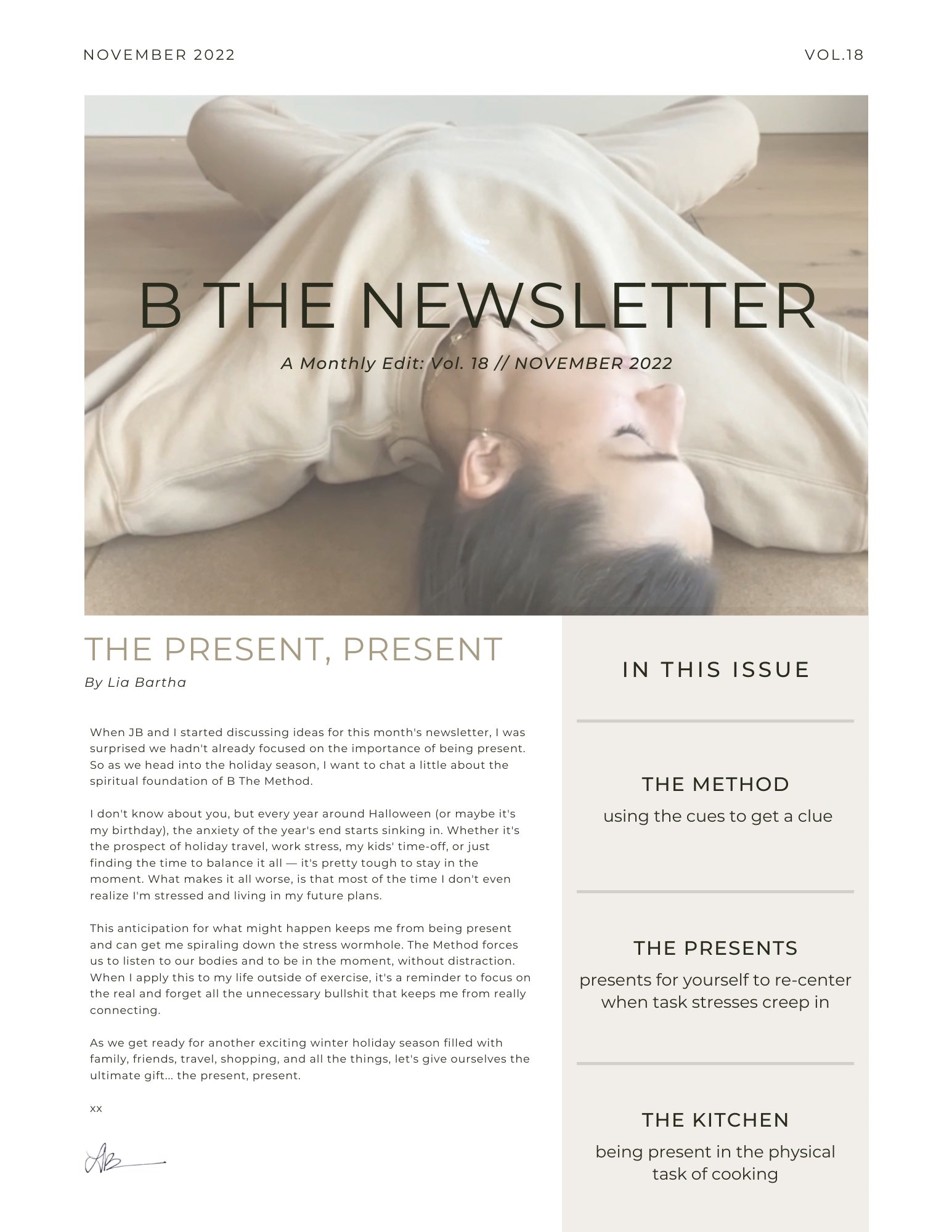 B The Newsletter – B The Method