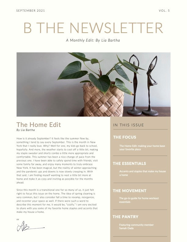 Newsletter Vol. 5 – B the Method