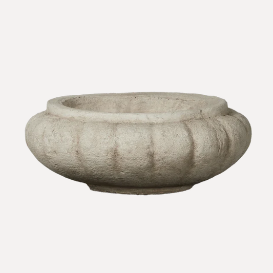 Cast Fluted Oval Planter