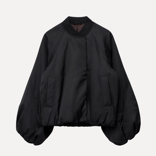 Voluminous Sleeve Bomber Jacket