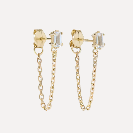 Gold Topaz Earrings